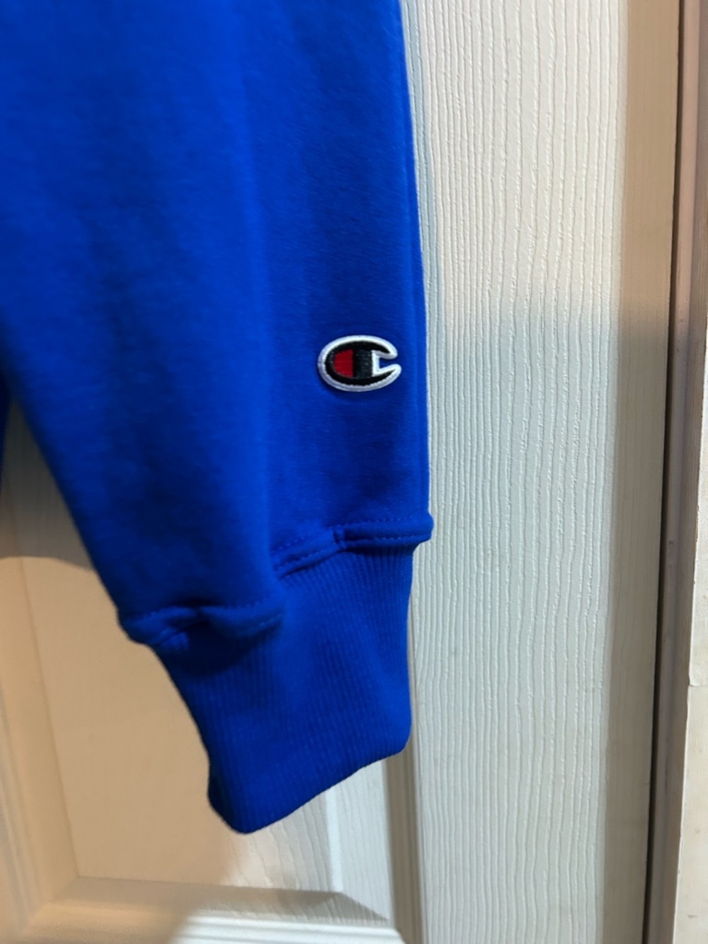 Champion Men's Hoodie Sweatshirt - Cobalt Blue with Gray Lining - Picture 3 of 5